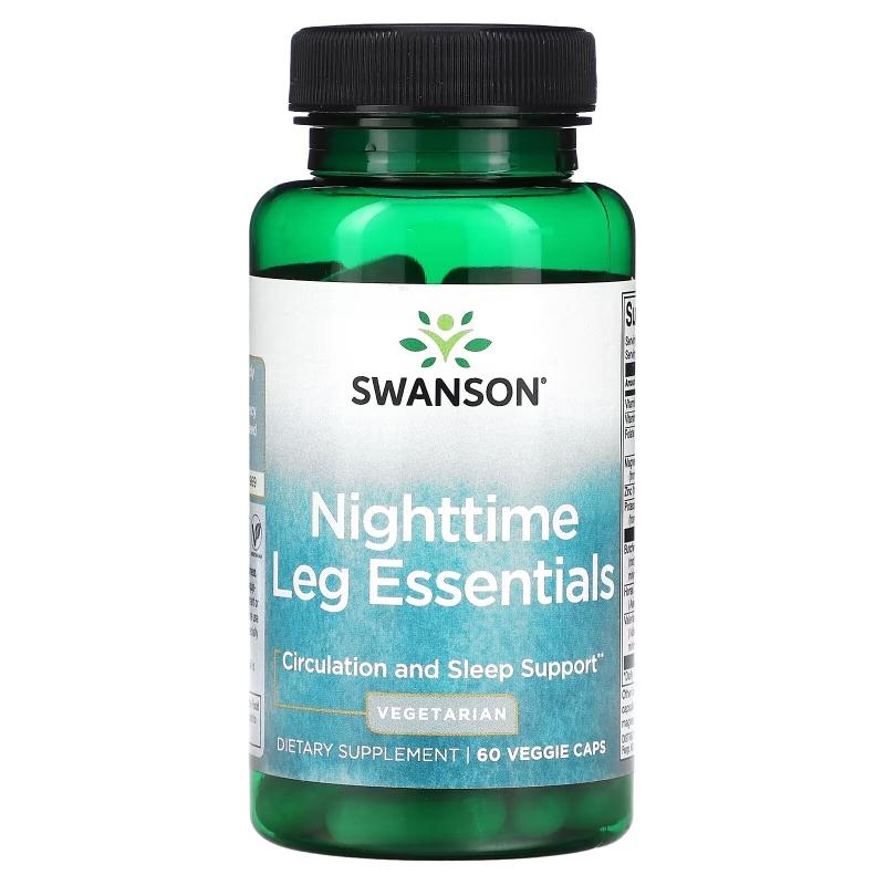 Swanson, Nighttime Leg Essentials, 60 Veggie Caps