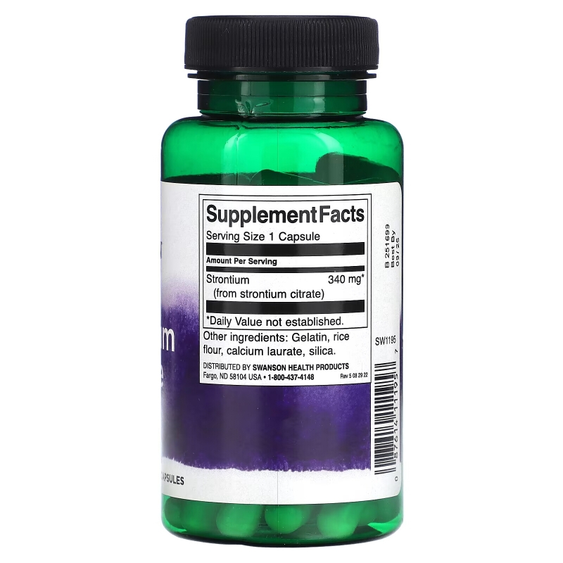 Swanson, Strontium Citrate, 340 mg, 60 Capsules