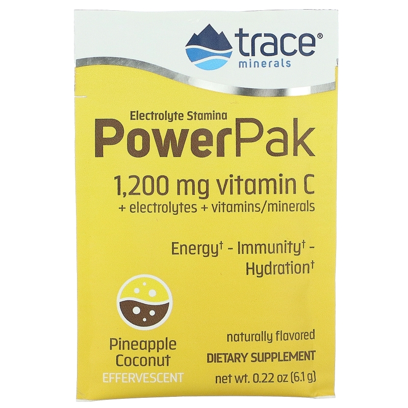 Trace Minerals Research Electrolyte Stamina Power Pak Piña Colada 32 пакетика 0.23 унции (6.5 г) каждый