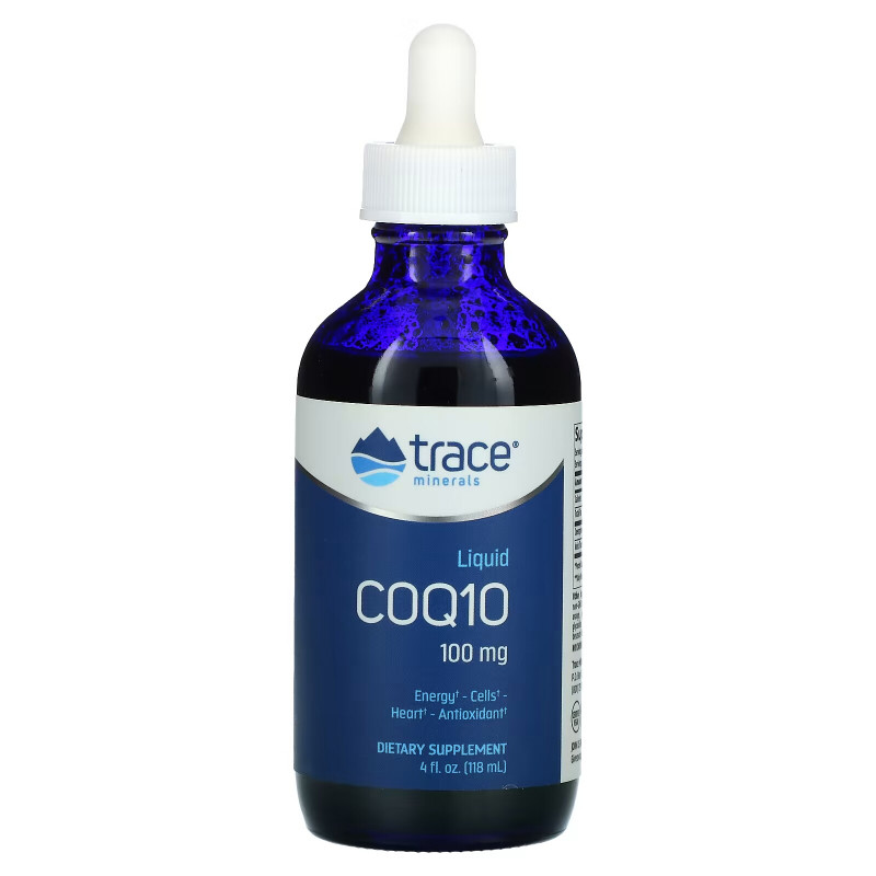 Trace Minerals Research, Жидкий CoQ10, Вкус мандарина, 100 мг, 4 ж. унц.(118 мл)