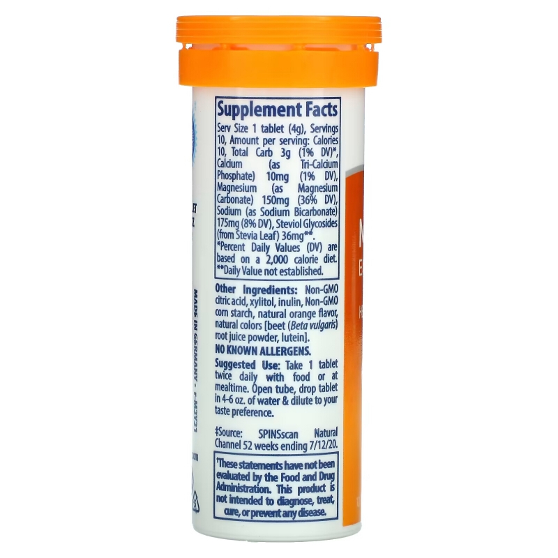 Trace Minerals Research, Magnesium Effervescent Tablets, Orange Flavor, 1.41 oz (40 g)