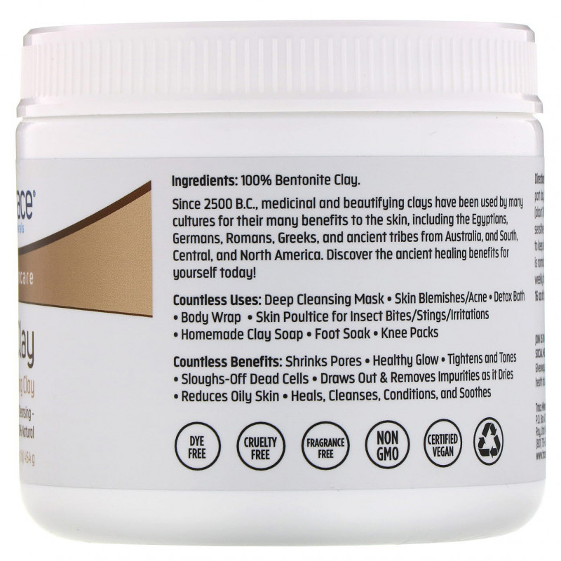 Trace Minerals Research, Bentonite Clay, Indian Healing Clay, 16 oz (454 g)