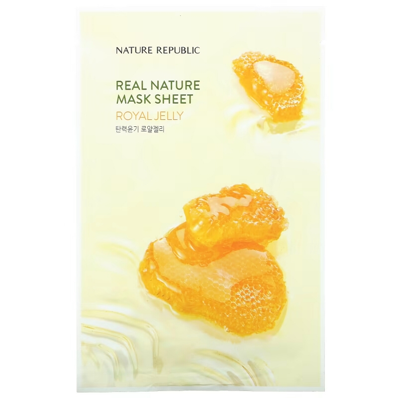 Nature Republic, Real Nature Beauty Mask Sheet, Royal Jelly, 1 Sheet, 0.77 fl oz (23 ml)
