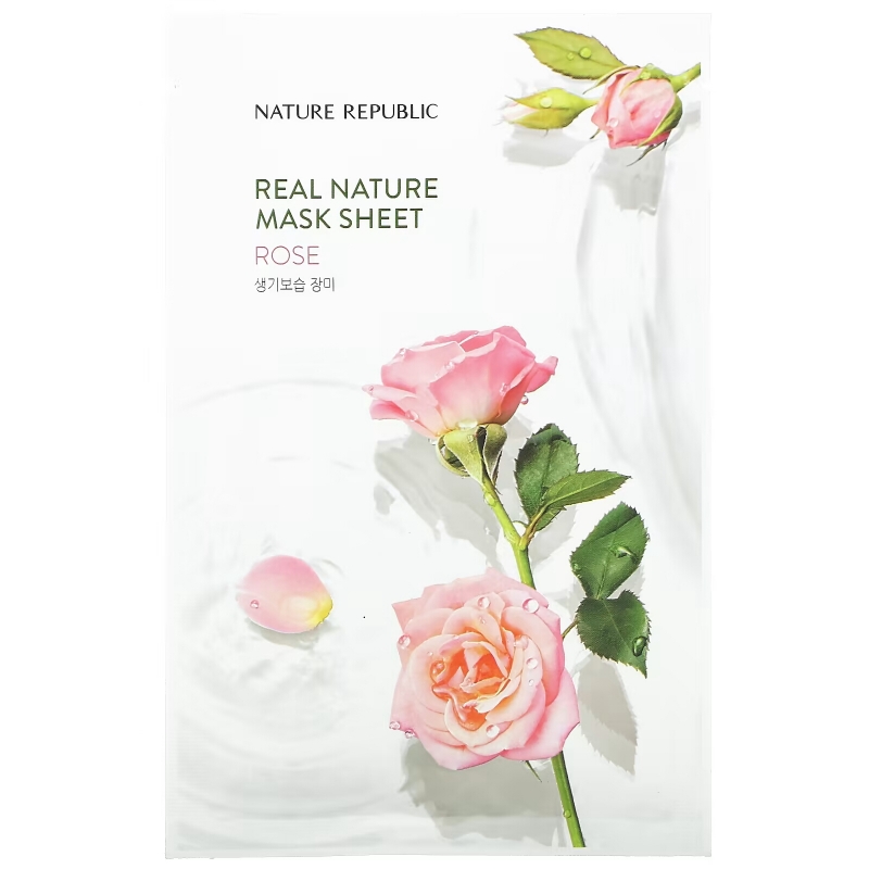 Nature Republic, Real Nature Beauty Mask Sheet, Rose, 1 Sheet, 0.77 fl oz (23 ml)
