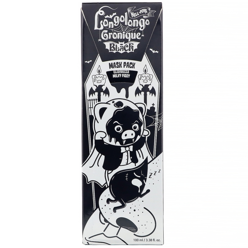 Elizavecca, Milky Piggy, Hell-Pore, Longolongo Gronique Black Mask Pack, 3.38 fl oz (100 ml)