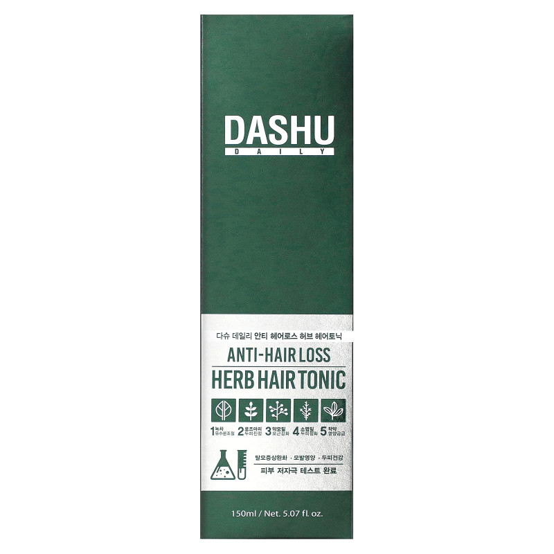 Dashu, тоник на основе трав против выпадения волос, 150 мл (5,07 унции)