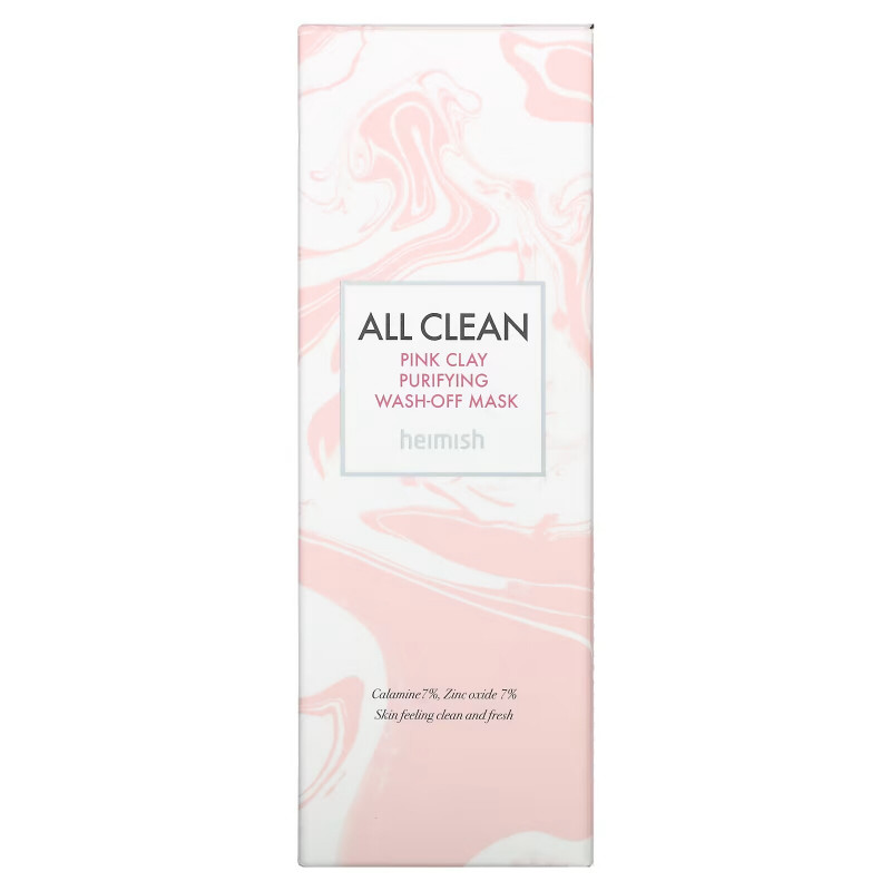 Heimish, All Clean, Pink Clay Purifying Wash-Off Mask, 5.29 oz (150 g)