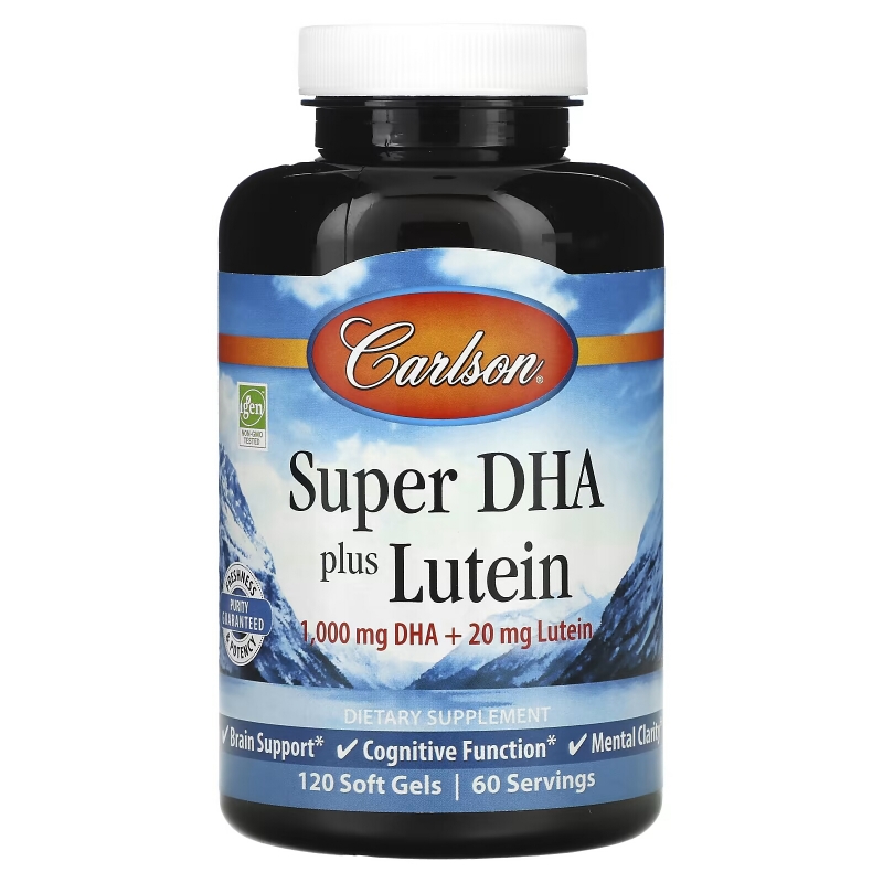 Carlson, Super DHA Plus Lutein, 120 Soft Gels