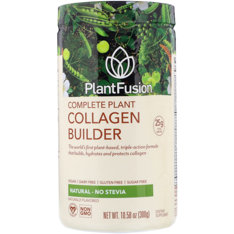 PlantFusion, Complete Plant Collagen Builder, Natural - No Stevia, 10.58 oz (300 g)