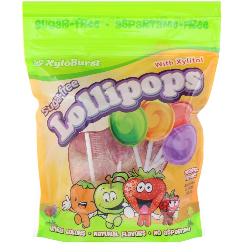 Xyloburst Lollipops Mixed Flavors 25ct bag