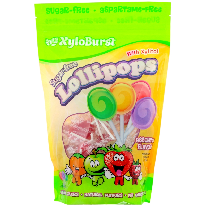 Xyloburst Lollipops Mixed Flavors 50ct bag