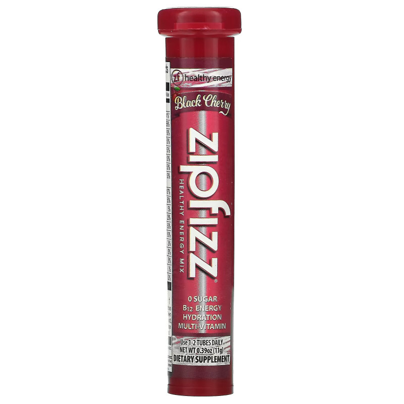 Zipfizz, Healthy Sports Energy Mix with Vitamin B12, Black Cherry, 20 Tubes, 0.39 oz (11 g) Each