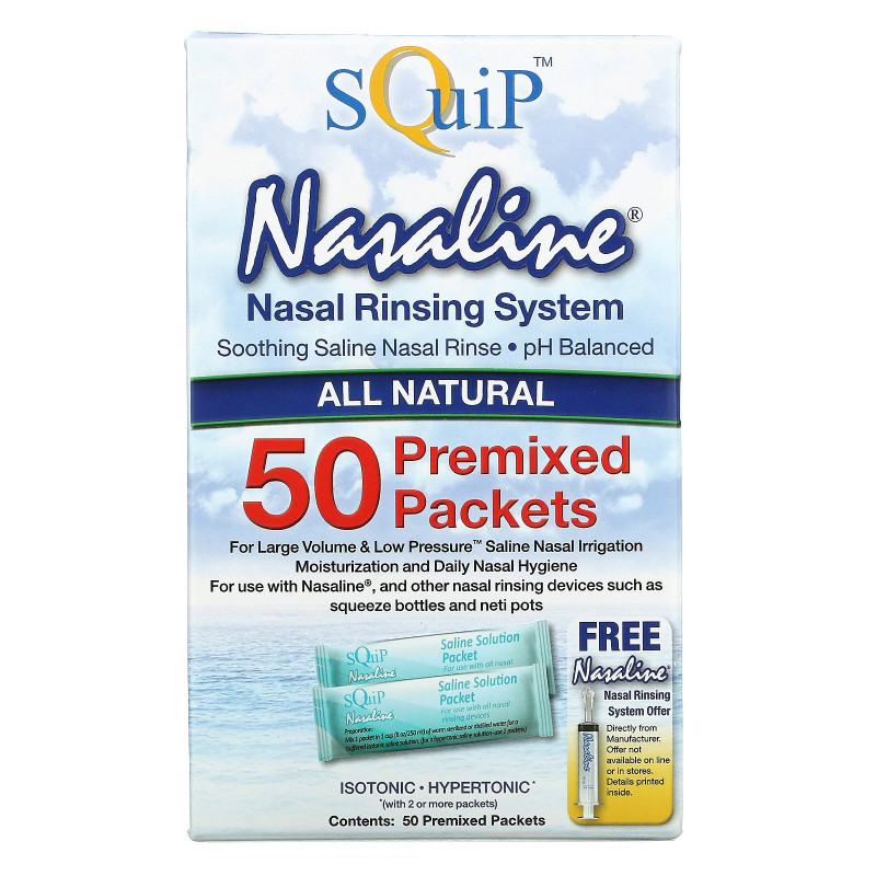 Nasaline Squip Соль для приготовления солевого раствора 50 дозированных пакетов