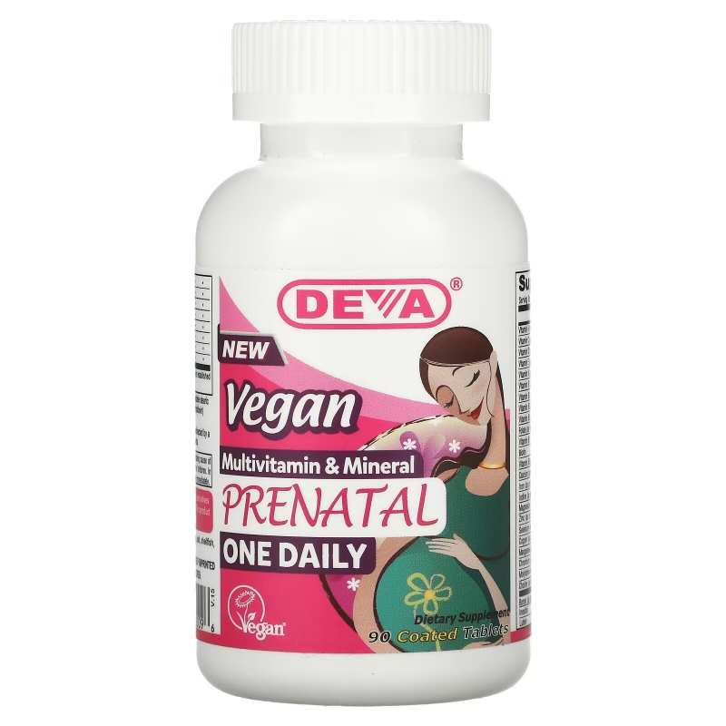 Deva Пренатальные мультивитамины и минералы для приема один раз в день 90 таблеток