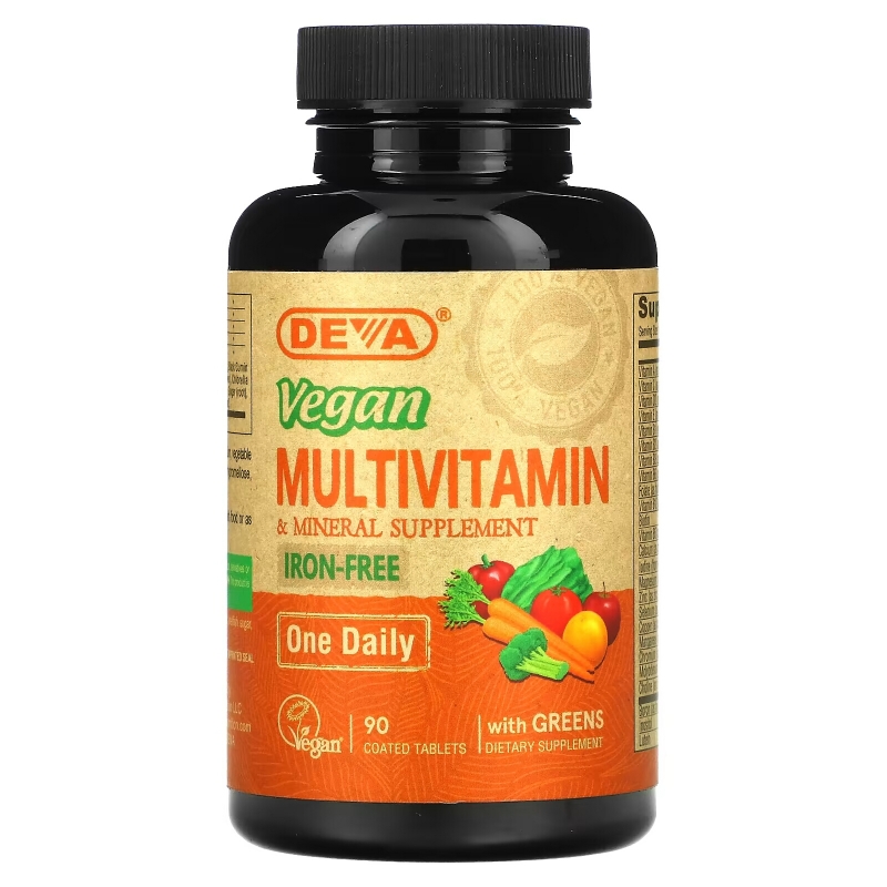 Deva Мультивитаминная и мультиминеральная добавка без железа 90 таблеток в оболочке