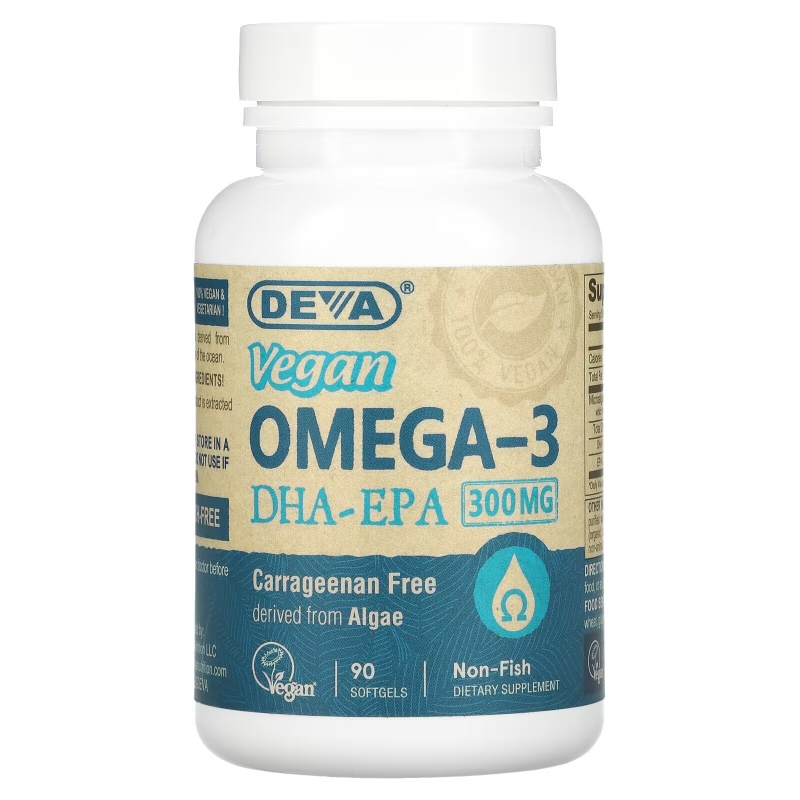 Deva Vegan Omega-3 DHA-EPA 300 mg 90 Vegan Softgels