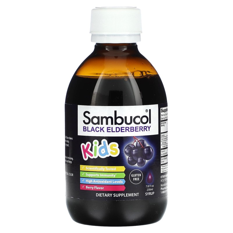 Sambucol Черная бузина Сироп для детей с ягодным вкусом 7.8 жидких унций (230 мл)