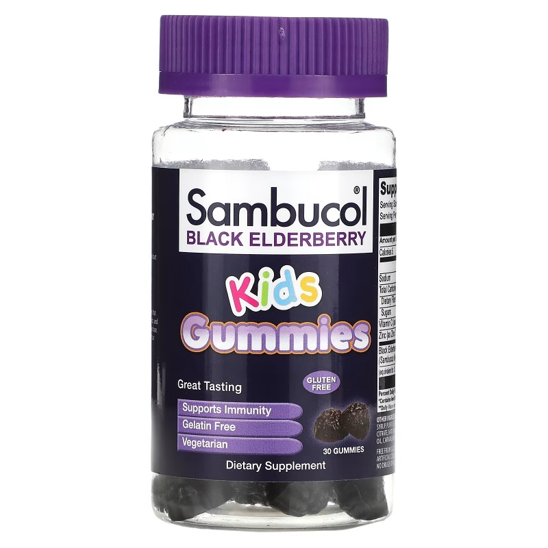 Sambucol, Black Elderberry, Kids Gummies, 30 Gummies