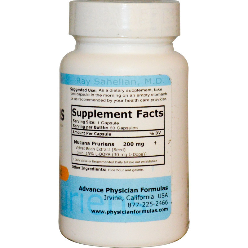 Advance Physician Formulas Inc. Мукуна жгучая 200 мг 60 капсул