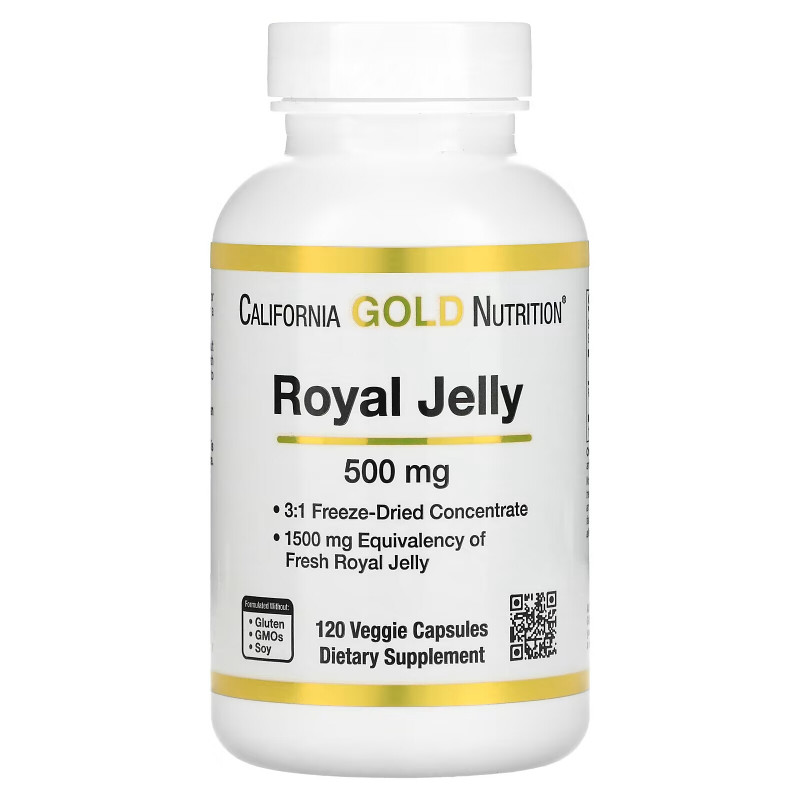 California Gold Nutrition Royal Jelly 500 mg 120 Veggie Caps