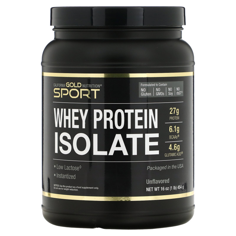 California Gold Nutrition, WPI 90, Instantized Whey Protein Isolate, Ultra-Low Lactose, 16 oz (454 g)
