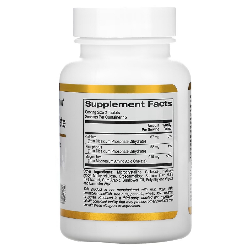 California Gold Nutrition, Magnesium Chelate, 90 Tablets