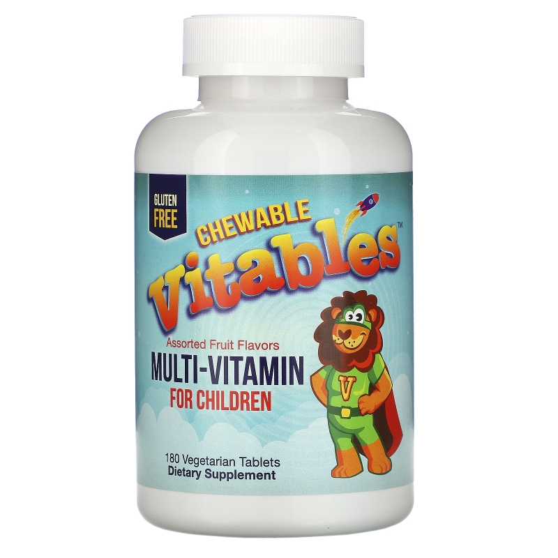 Vitables, Multi-Vitamin For Children, Assorted Fruit Flavors, 180 Vegetarian Tablets