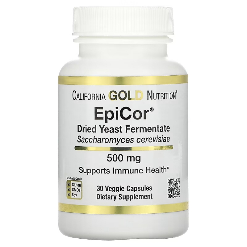 California Gold Nutrition, EpiCor, сухой дрожжевой ферментат, 500 мг, 30 растительных капсул
