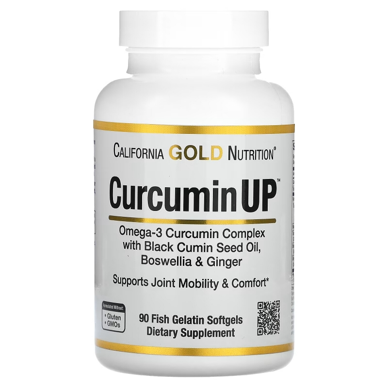 California Gold Nutrition, CurcuminUP, Omega-3 Curcumin Complex, Inflammation Support, 90 Fish Gelatin Softgels