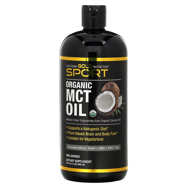 California Gold Nutrition, SPORTS. Organic MCT Oil, Unflavored, 32 fl oz (946 ml)