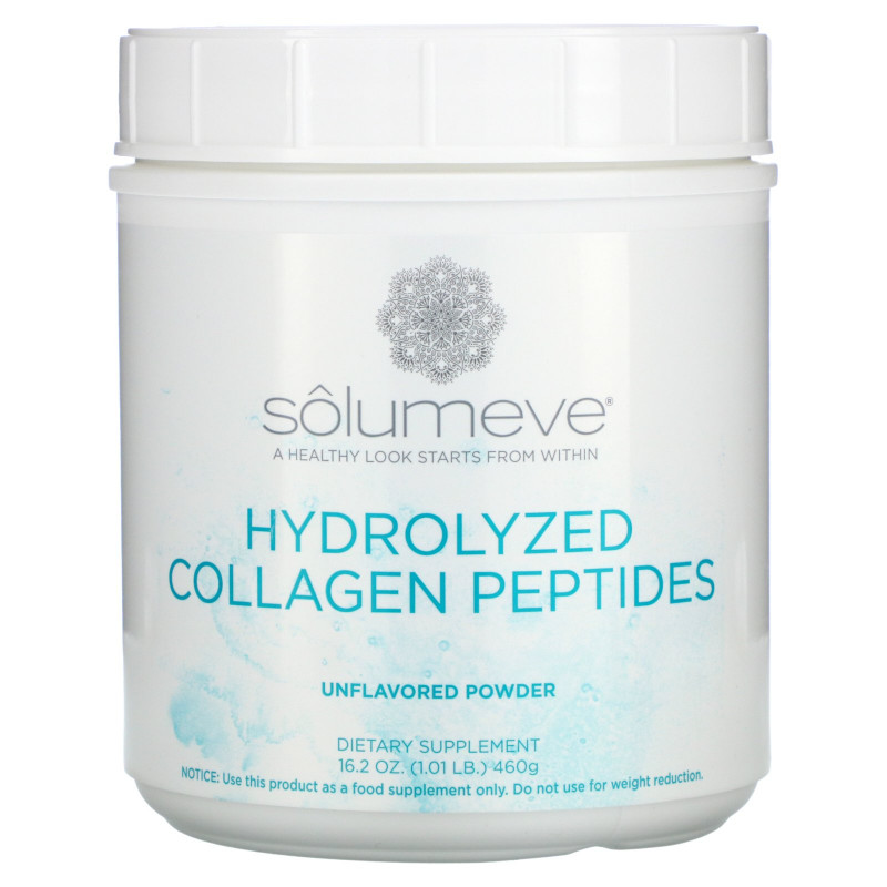 Solumeve, Radiant Beauty, Hydrolyzed Collagen Peptides Powder, Unflavored, 1.01 lb (460 g)