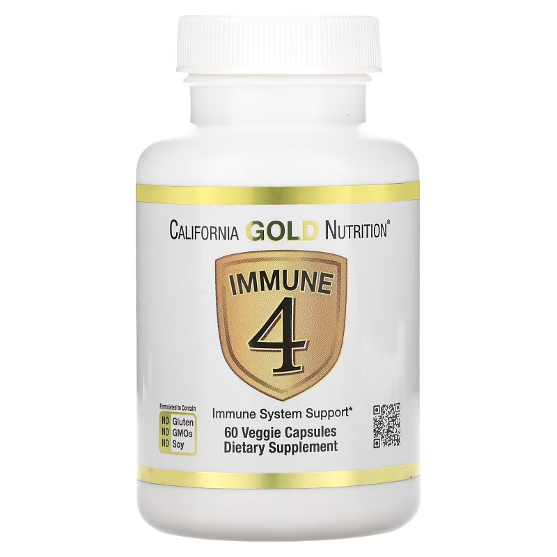 California Gold Nutrition, Immune4, Immune System Support, 60 Veggie Capsules