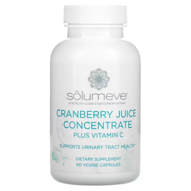 Solumeve, Cranberry Juice Concentrate plus Vitamin C, 60 Veggie Capsules