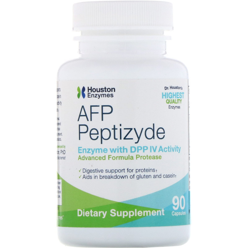 Houston Enzymes Пептизид протеаза с ДПП-4 и целлюлозой 90 капсул