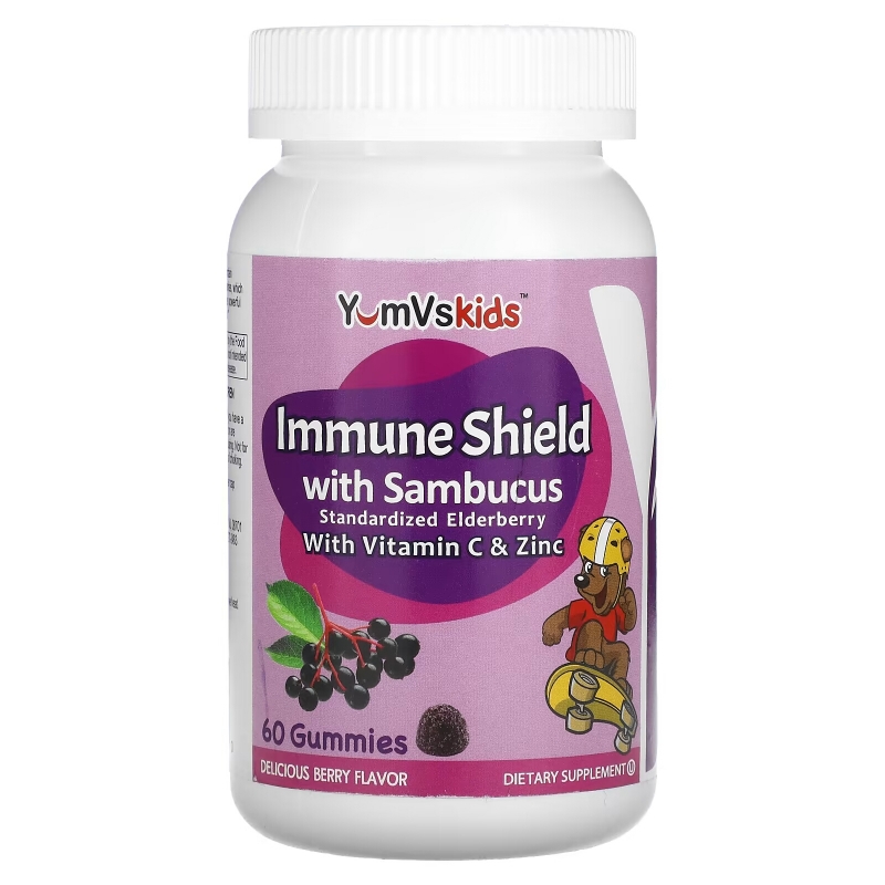 Yum-V's Immune Shield с бузиной со вкусом ягод 60 желе
