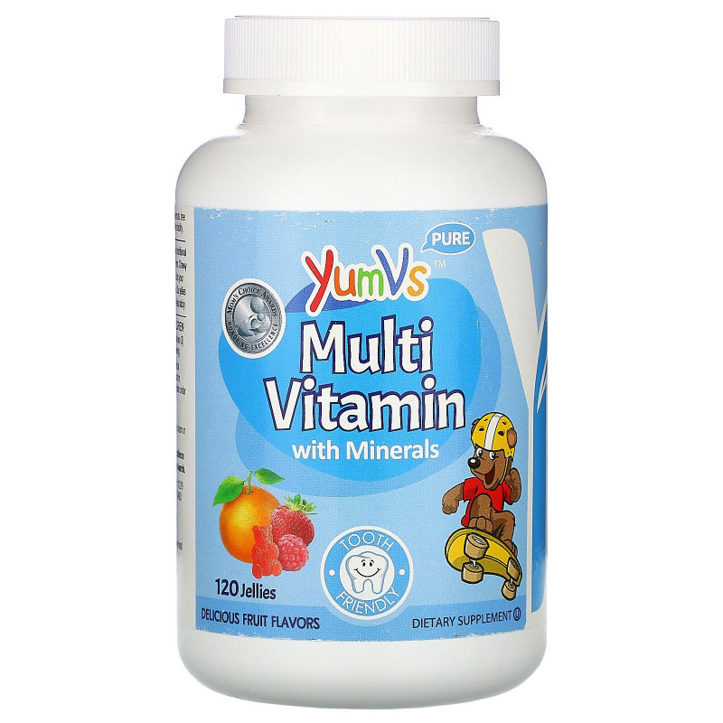 Yum-V's Полный набор витаминов + Минеральная формула Со вкусом фруктов 120 Желейные Мишки