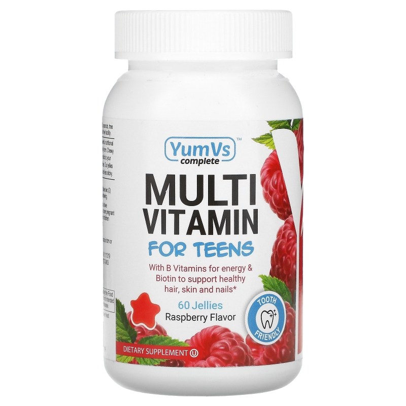 Yum-V's Мультивитамины для Подростков со вкусом Малины 60 Желешек