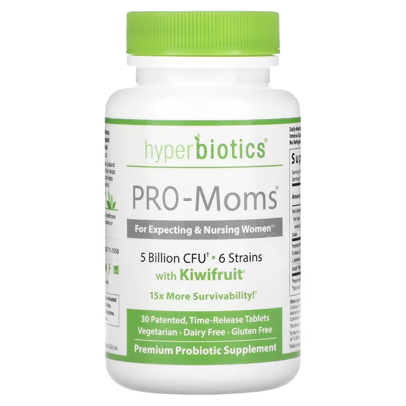 Hyperbiotics, PRO-Moms, Идеальный Пренатальный Пробиотик, 5 миллиардов CFU', 30 Таблеток