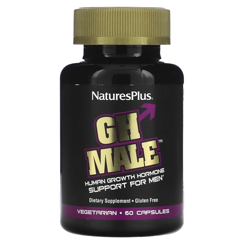 NaturesPlus, GH Male, Human Growth Hormone Support for Men, 60 Vegetarian Capsules