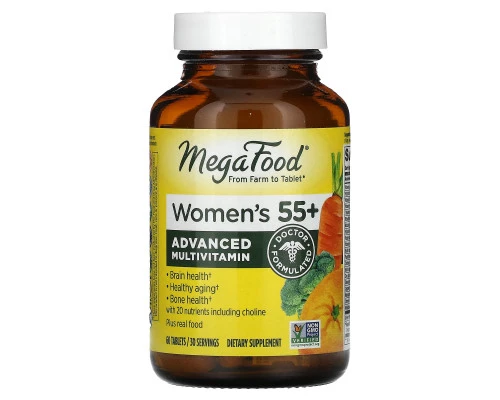 MegaFood, Мультивитамины для женщин 55+, 60 таблеток