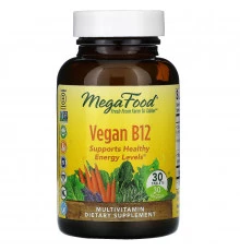 MegaFood, Веган B12, 30 таблеток