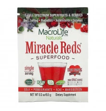 Macrolife Naturals, Miracle Reds, Superfood, Goji- Pomegranate- Acai- Mangosteen,  9.4 g