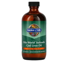 Garden of Life Масло из печени исландской трески Olde World со вкусом лимонной мяты (236 мл)
