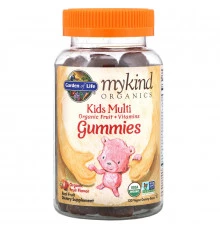 Garden of Life, Mykind Organics, жевательные поливитамины для детей, фруктовый вкус, 120 жевательных мишек