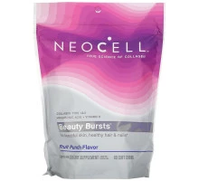 Neocell, Beauty Bursts, изысканный коллаген, мягкие жевательные таблетки, супер фруктовый пунш, 60 мягких жевательных таблеток