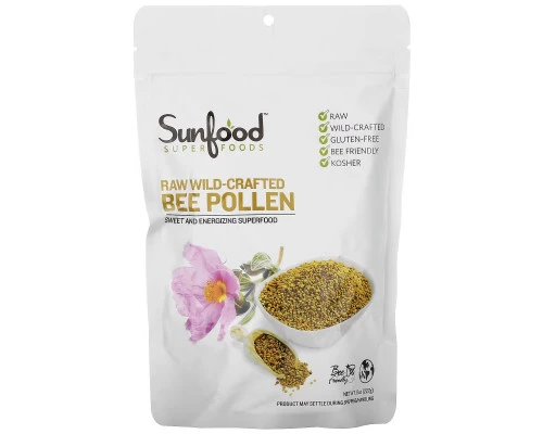 Sunfood, Сырая Пыльца Испанских Диких Пчел, 8 унций, (227 г) Sunfood, Сырая Пыльца Испанских Диких Пчел, 8 унций, (227 г)