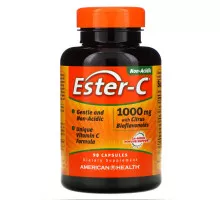 American Health, Ester-C с цитрусовыми биофлавоноидами, 1000 мг, 90 капсул