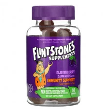 БАДы для укрепления иммунитета Flintstones, Жевательные мармеладки с бузиной для поддержки иммунитета, 60 жевательных таблеток