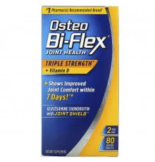 Osteo Bi-Flex, Joint Health, здоровье суставов, тройная сила с витамином D, 80 таблеток в оболочке