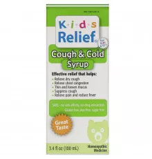 Homeolab USA Kids Relief Средство от кашля и простуды для детей 2+ лет 34 жидких унции (100 мл)